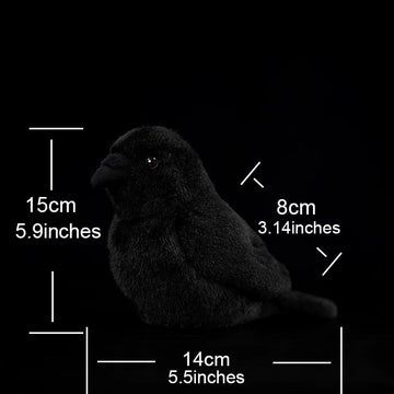 Realistic Chubby Crow Bird Stuffed Animal Plush Toy